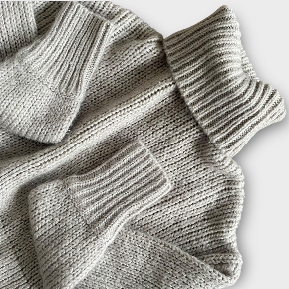 Mable Anthropologie Oversized Knit Turtleneck Sweater Women's Small Chunky Gray - Picture 1 of 7